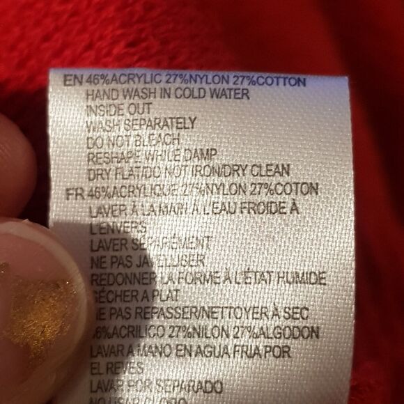 RDI Womens Sweater Red Size Large Christmas Holiday Mocked Ribbed Textured Party - Picture 9 of 12